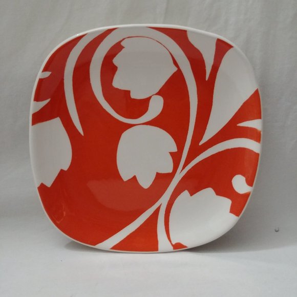Mesa Home Products Orange/White Square Plate - Picture 3 of 6